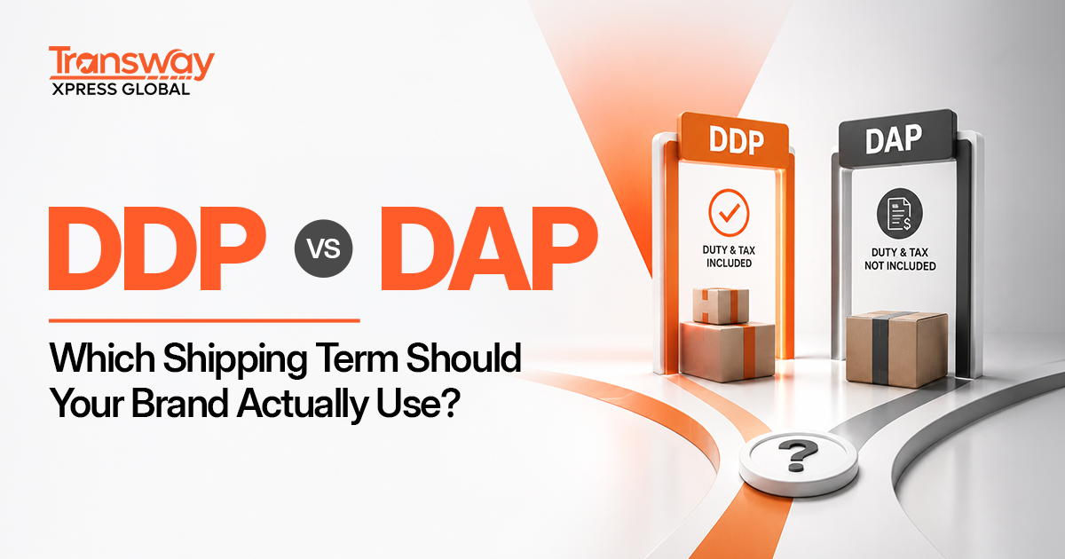 Illustration comparing DDP and DAP shipping terms