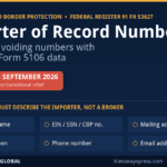 Importer of Record Number Voided: CBP Enforcement Sept 18