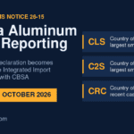 Canada Aluminum Import Reporting: Smelt and Cast From Oct 1