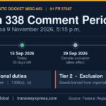 Section 338 Import Ban: Canada Goods Barred From 29 September